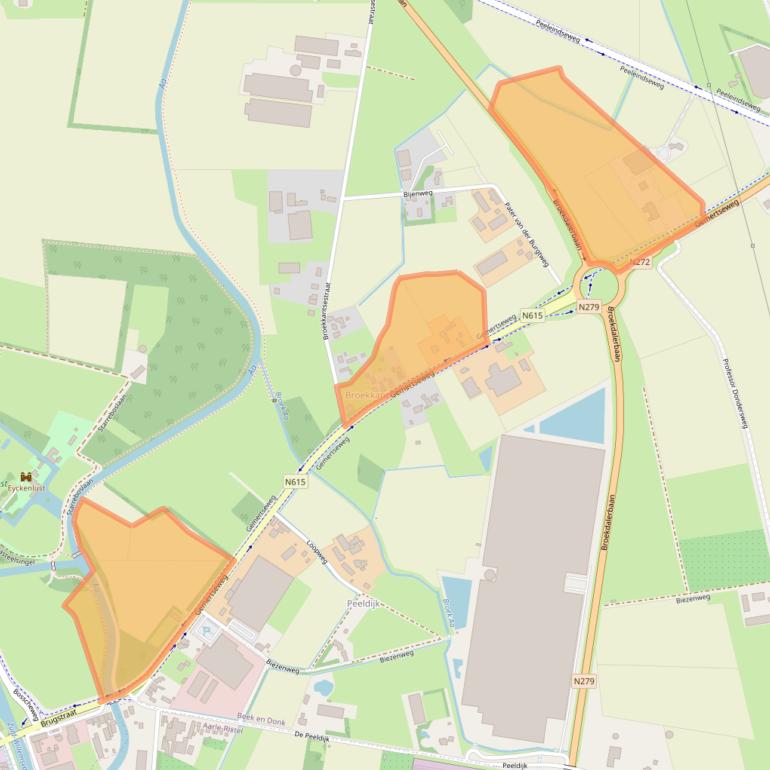 Kaart van postcodegebied 5741PD.