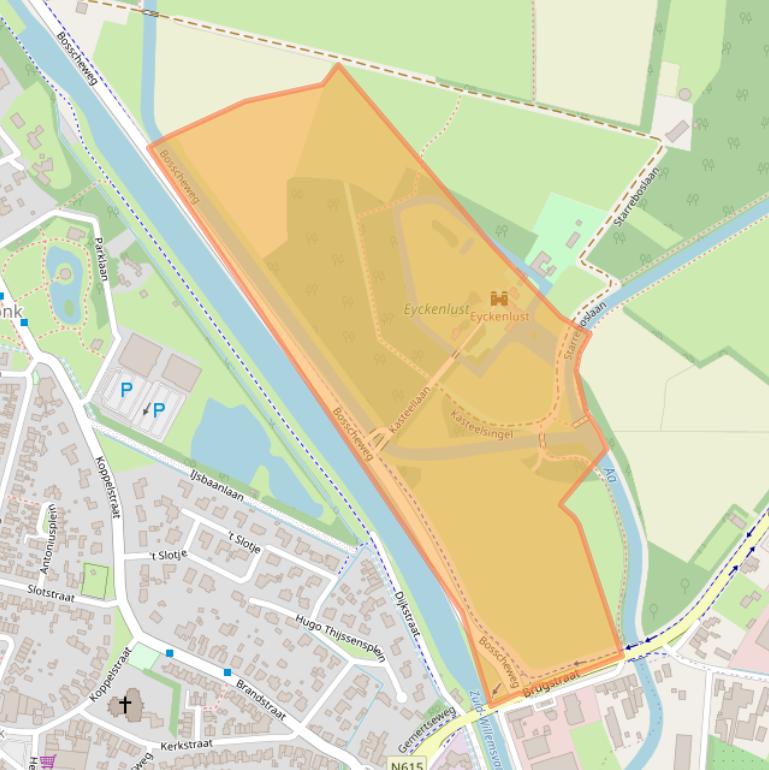 Kaart van postcodegebied 5741PJ.