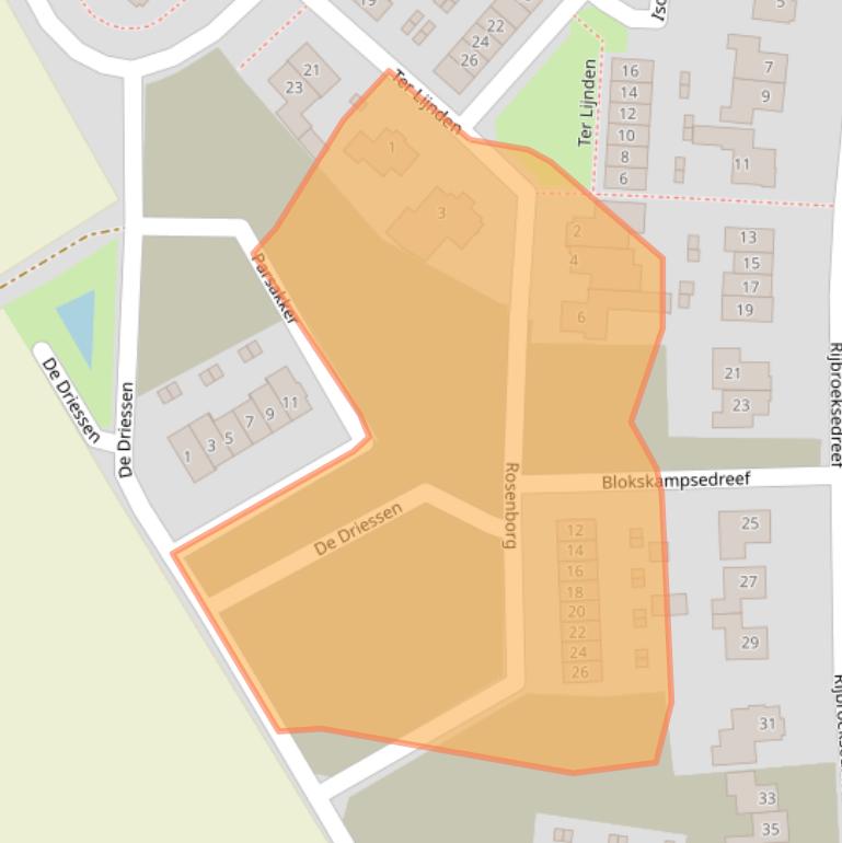 Kaart van postcodegebied 5741PS.