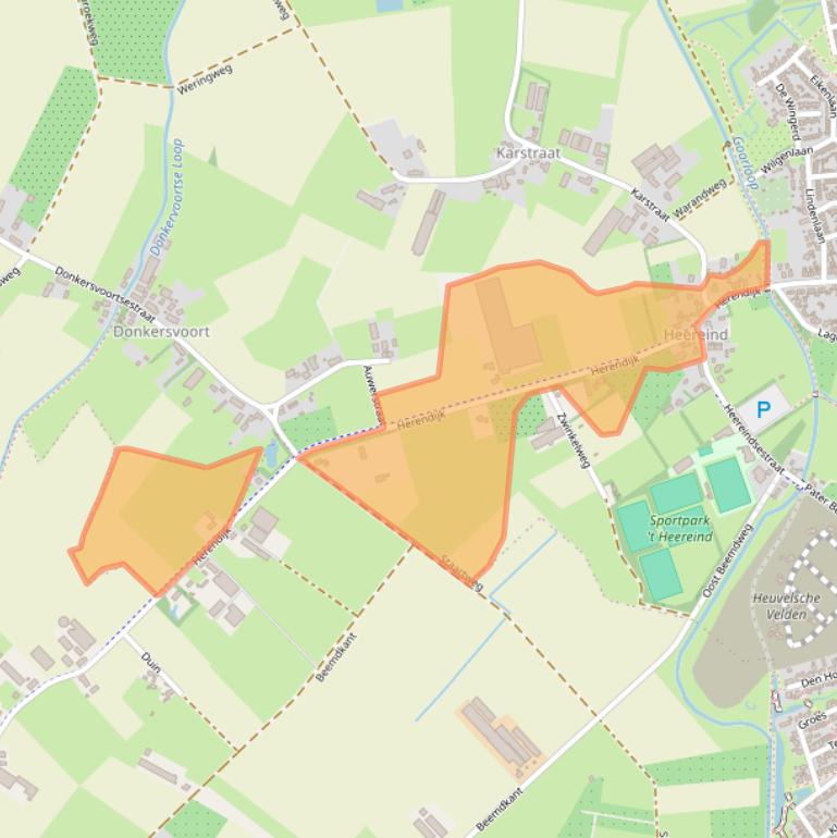 Kaart van postcodegebied 5741RA.