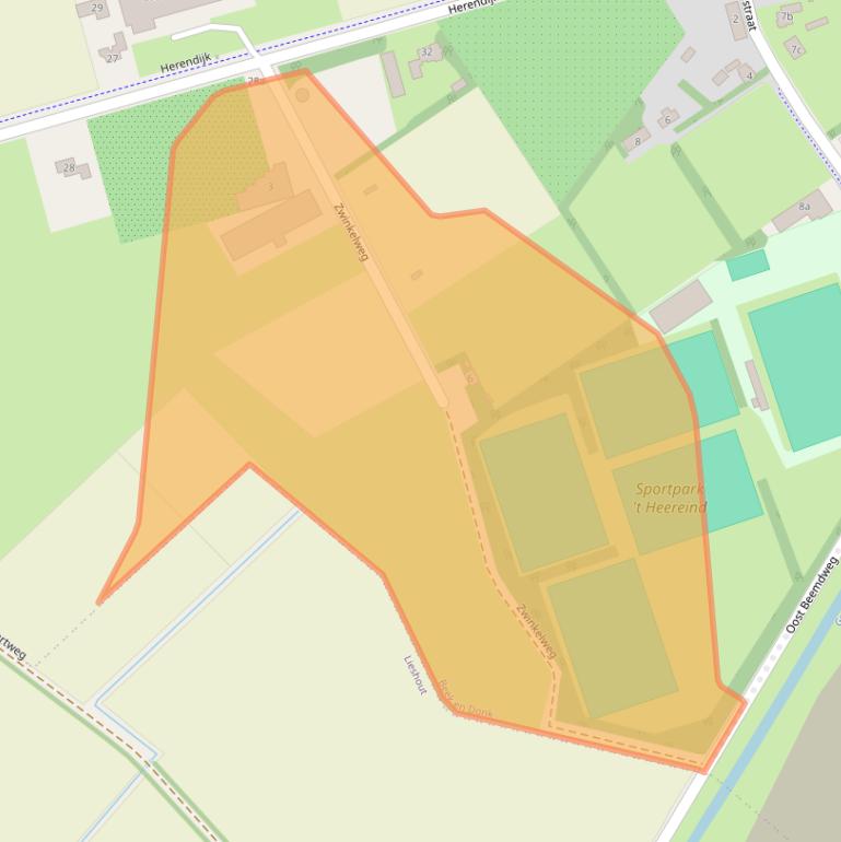 Kaart van postcodegebied 5741RG.