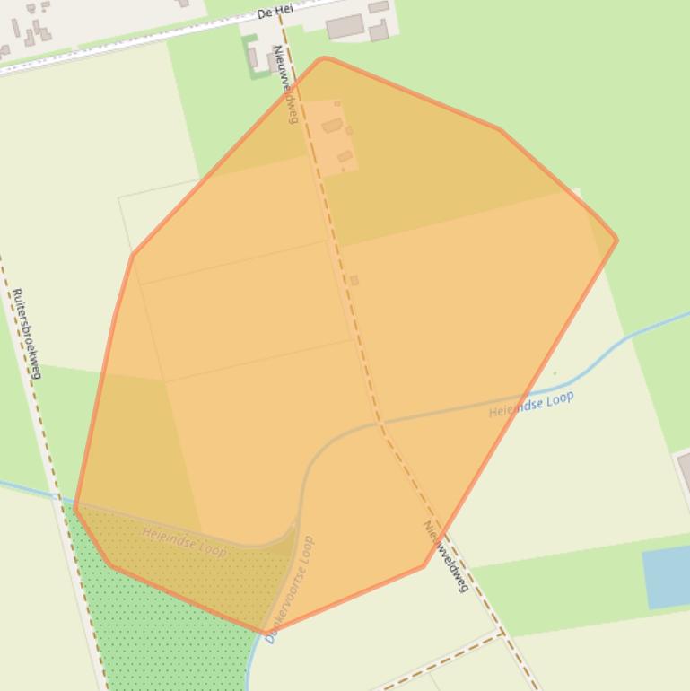 Kaart van postcodegebied 5741RJ.