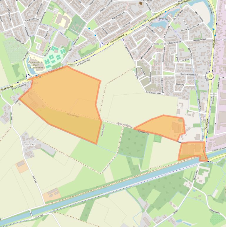 Kaart van postcodegebied 5741RR.