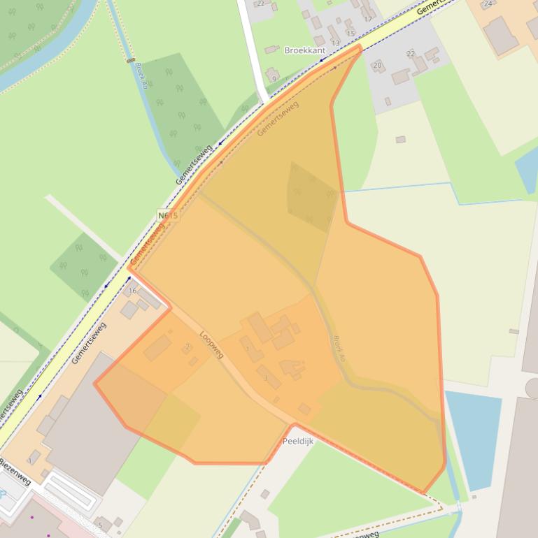 Kaart van postcodegebied 5741SC.