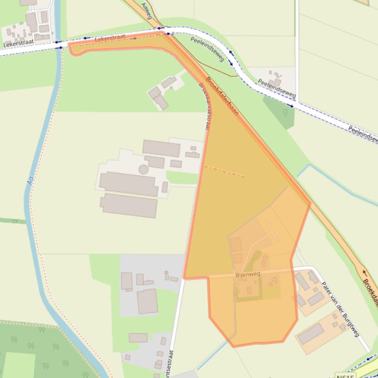 Kaart van postcodegebied 5741SG.