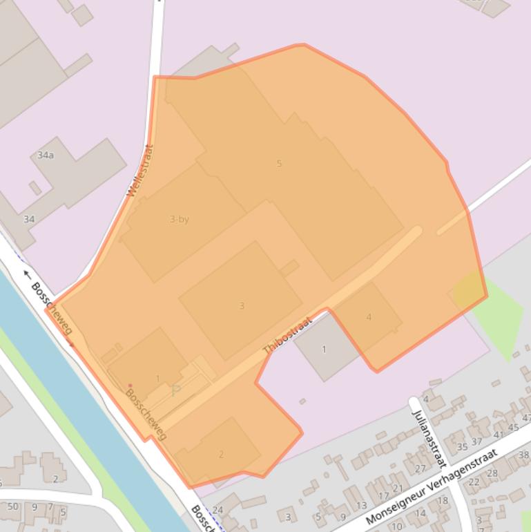 Kaart van postcodegebied 5741SJ.