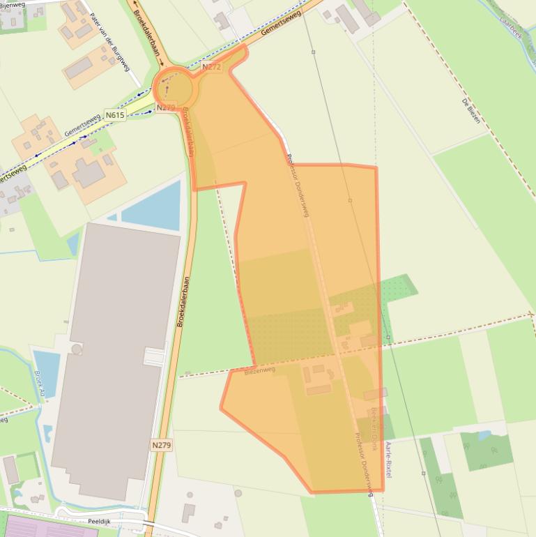Kaart van postcodegebied 5741SK.