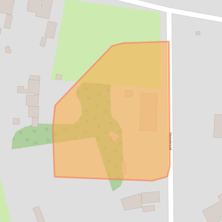 Kaart van postcodegebied 5741SP.