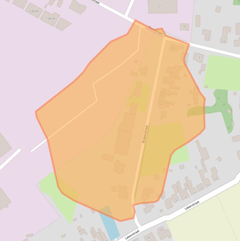 Kaart van postcodegebied 5741SR.