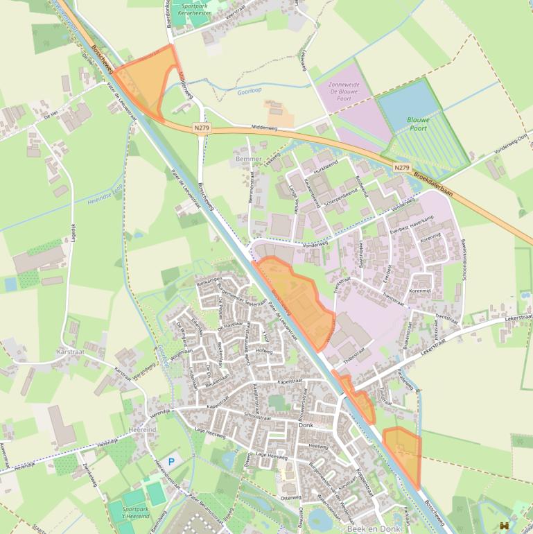Kaart van postcodegebied 5741SX.