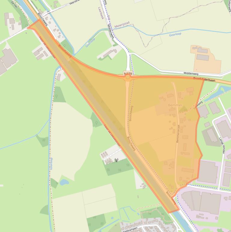 Kaart van postcodegebied 5741SZ.