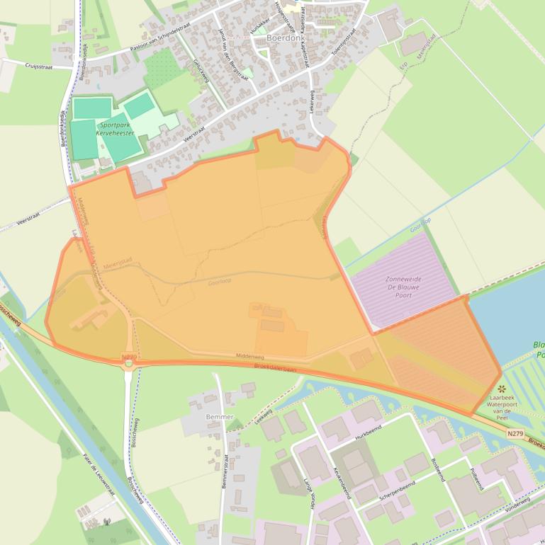 Kaart van postcodegebied 5741TL.