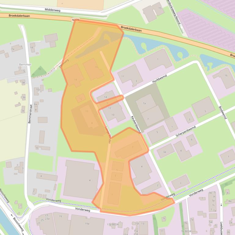 Kaart van postcodegebied 5741TT.