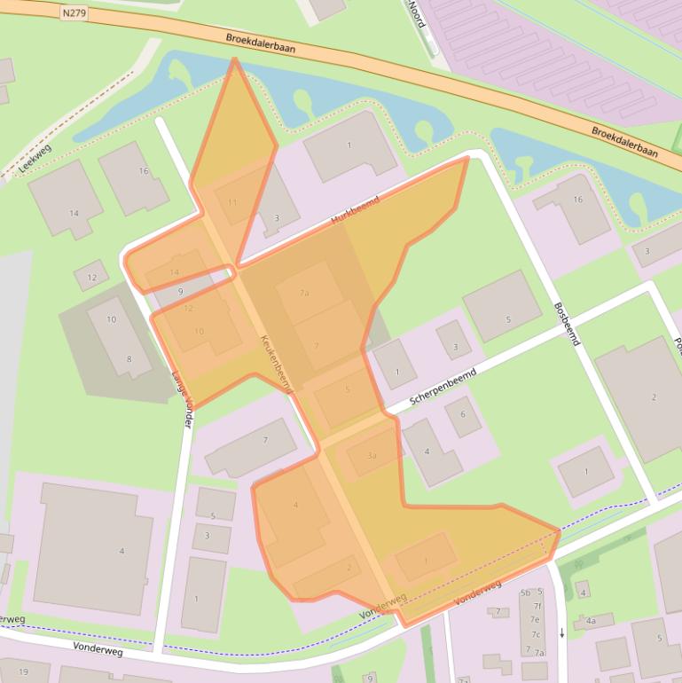 Kaart van postcodegebied 5741TV.