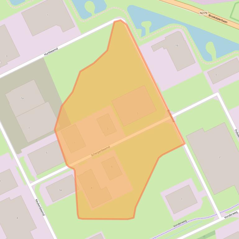 Kaart van postcodegebied 5741TX.