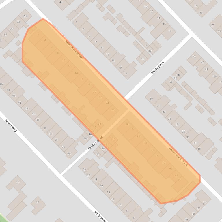 Kaart van postcodegebied 5741VK.