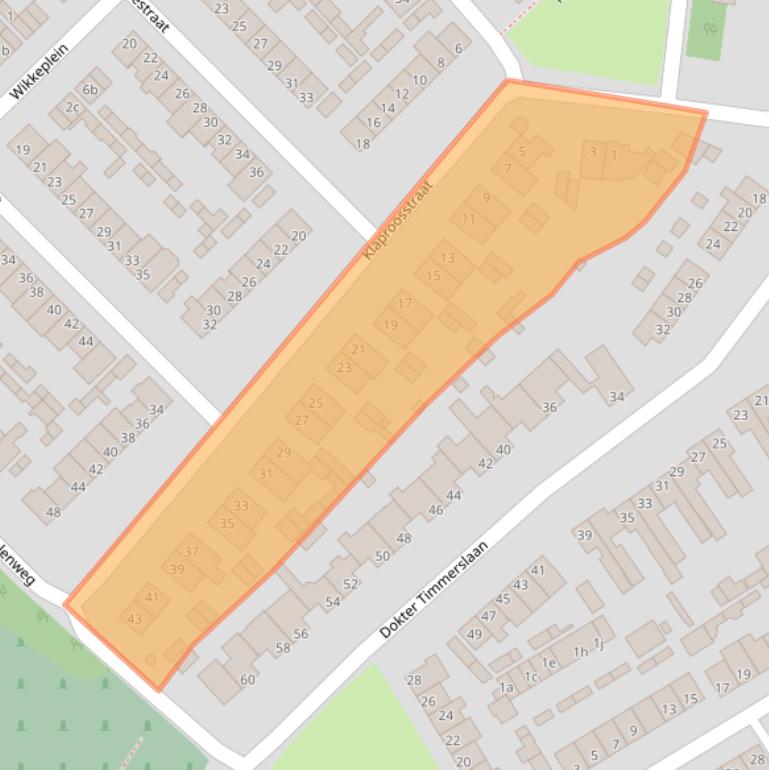 Kaart van postcodegebied 5741VX.