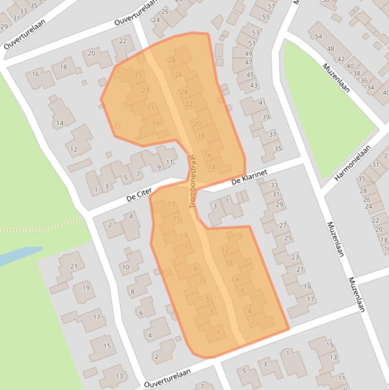 Kaart van postcodegebied 5741WC.