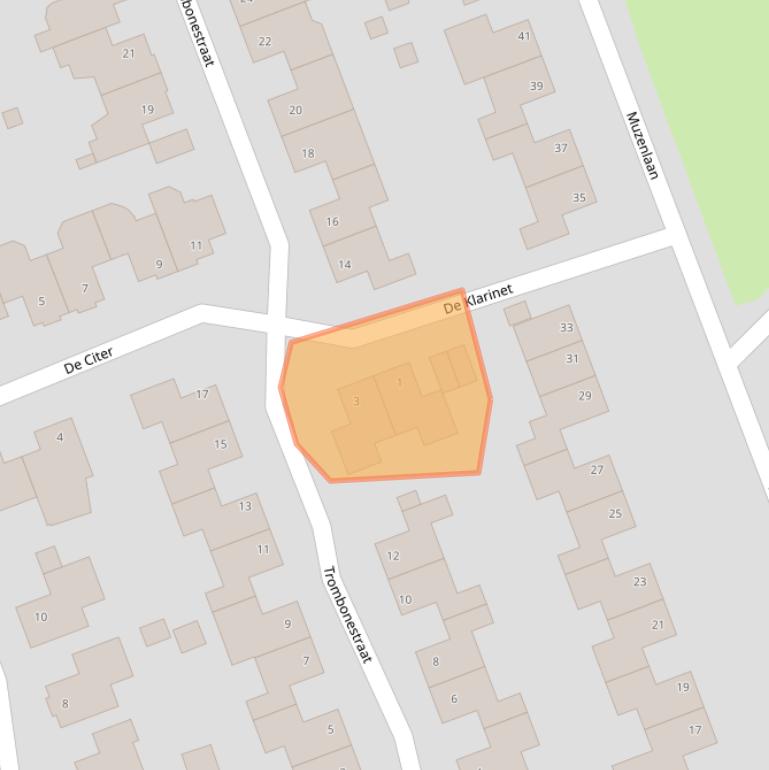 Kaart van postcodegebied 5741WD.