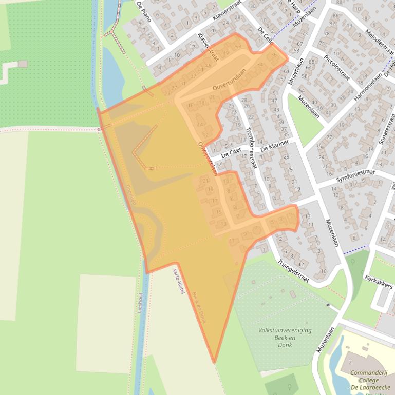 Kaart van postcodegebied 5741WL.