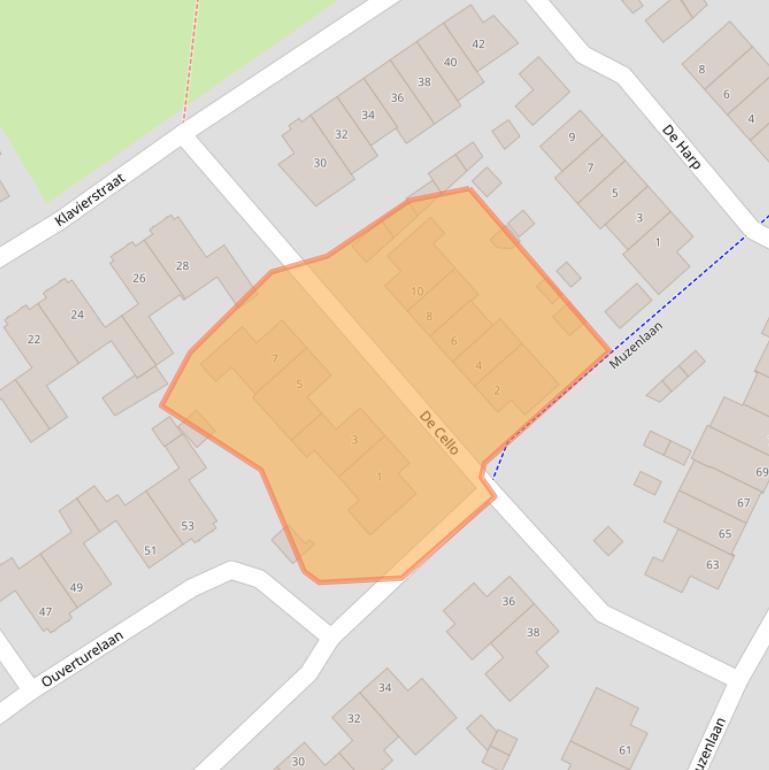 Kaart van postcodegebied 5741WN.