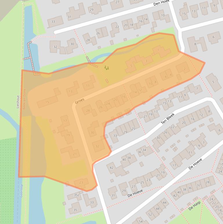 Kaart van postcodegebied 5741WV.