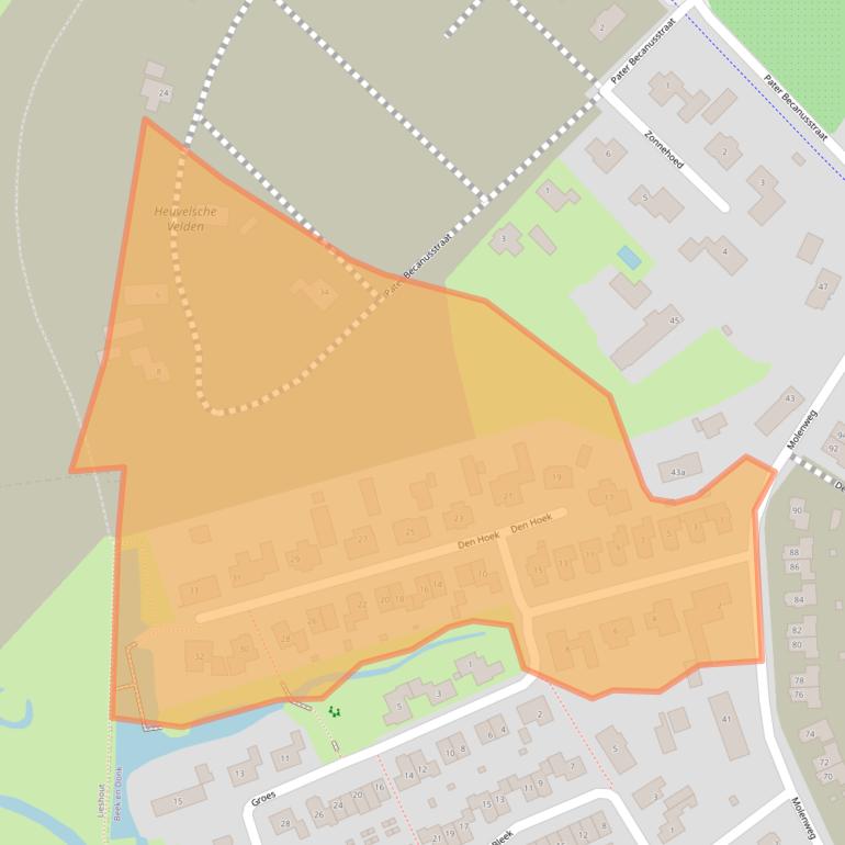 Kaart van postcodegebied 5741WX.