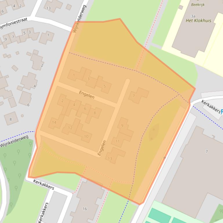 Kaart van postcodegebied 5741XC.