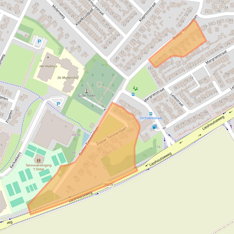 Kaart van postcodegebied 5741XG.