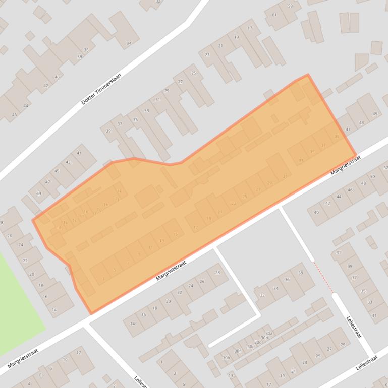 Kaart van postcodegebied 5741XK.