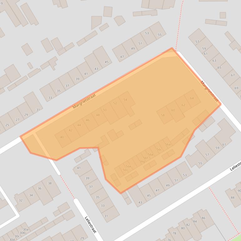 Kaart van postcodegebied 5741XN.