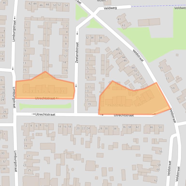 Kaart van postcodegebied 5751AE.