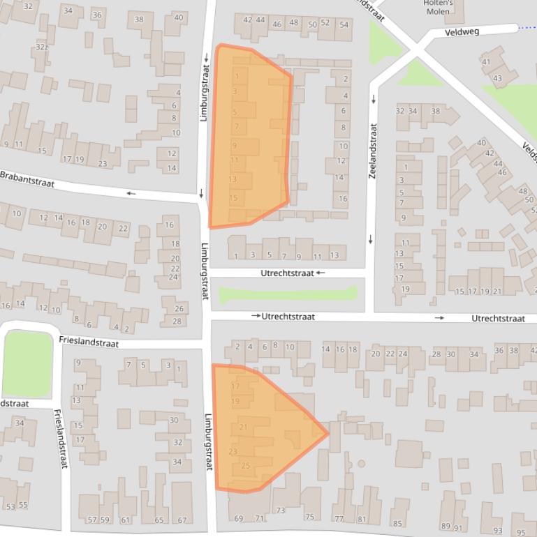 Kaart van postcodegebied 5751AJ.