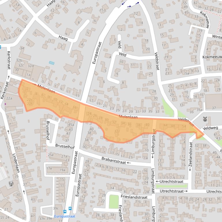 Kaart van postcodegebied 5751AN.