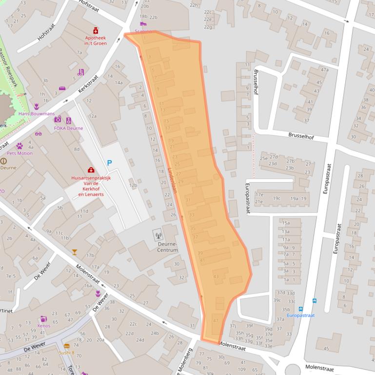 Kaart van postcodegebied 5751AW.