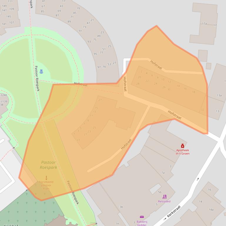 Kaart van postcodegebied 5751AZ.