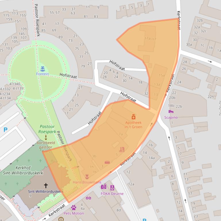 Kaart van postcodegebied 5751BG.