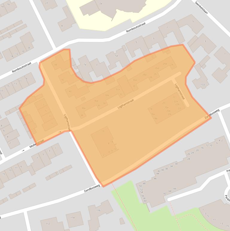 Kaart van postcodegebied 5751CJ.