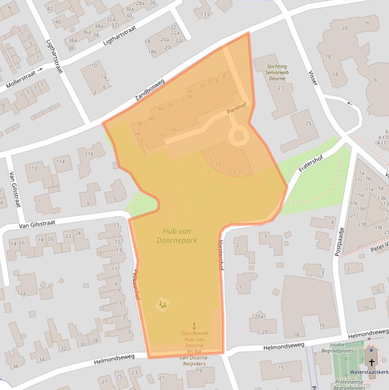 Kaart van postcodegebied 5751CL.