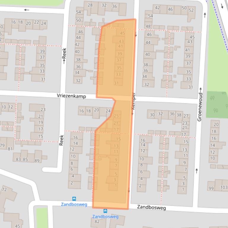 Kaart van postcodegebied 5751CT.