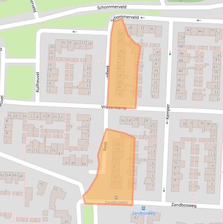 Kaart van postcodegebied 5751CX.