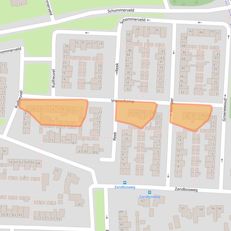 Kaart van postcodegebied 5751CZ.