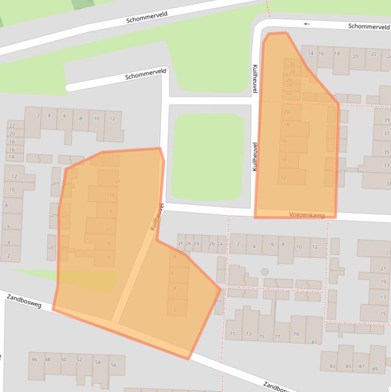 Kaart van postcodegebied 5751EC.