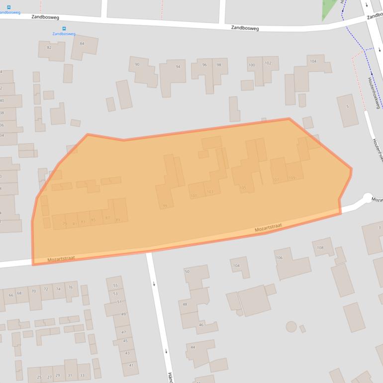 Kaart van postcodegebied 5751EK.