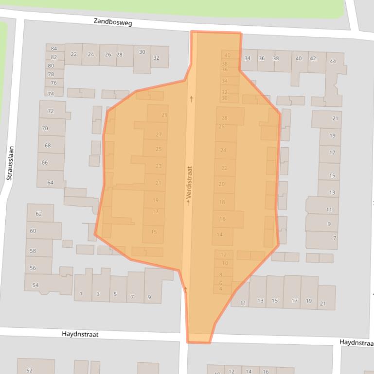 Kaart van postcodegebied 5751EP.
