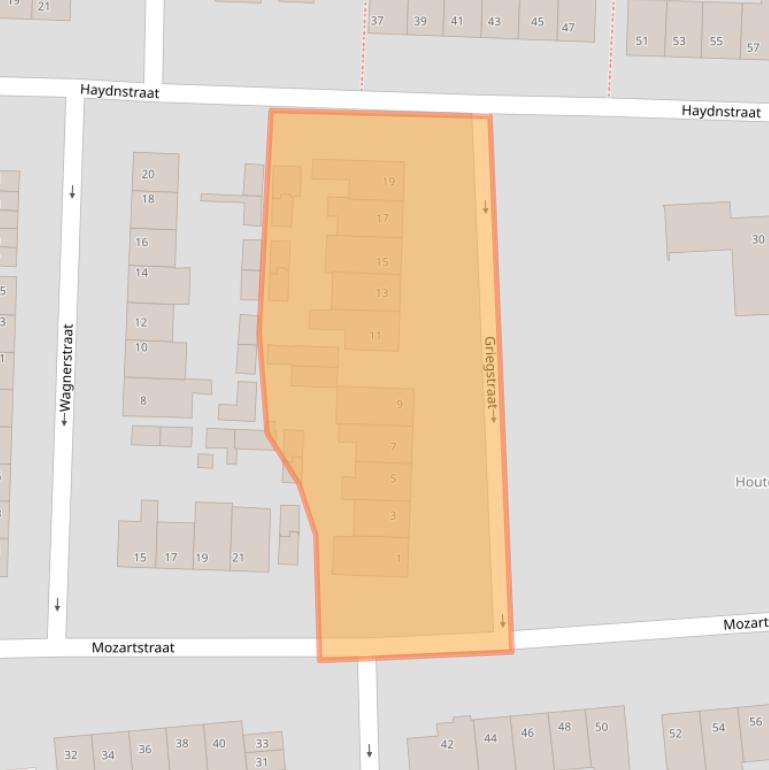 Kaart van postcodegebied 5751EW.