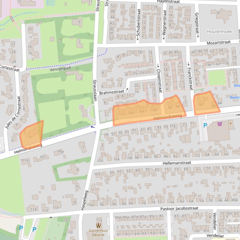 Kaart van postcodegebied 5751GG.