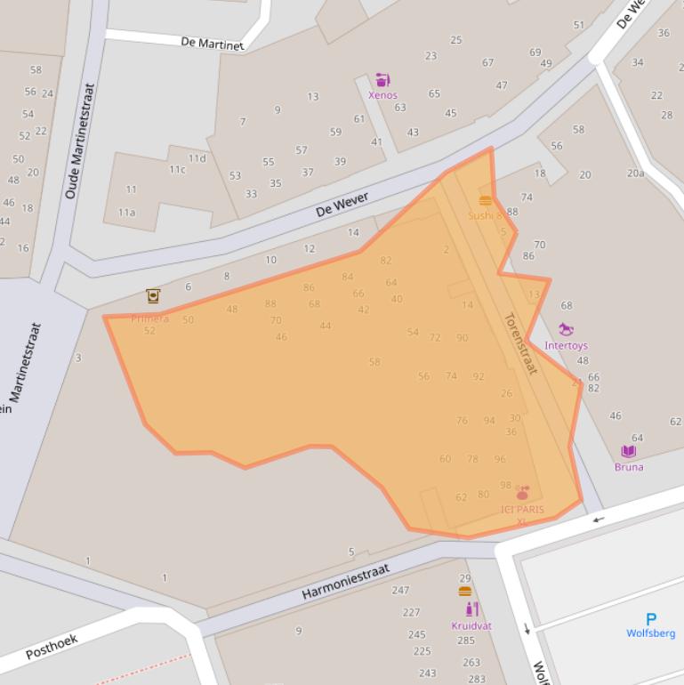 Kaart van postcodegebied 5751GZ.