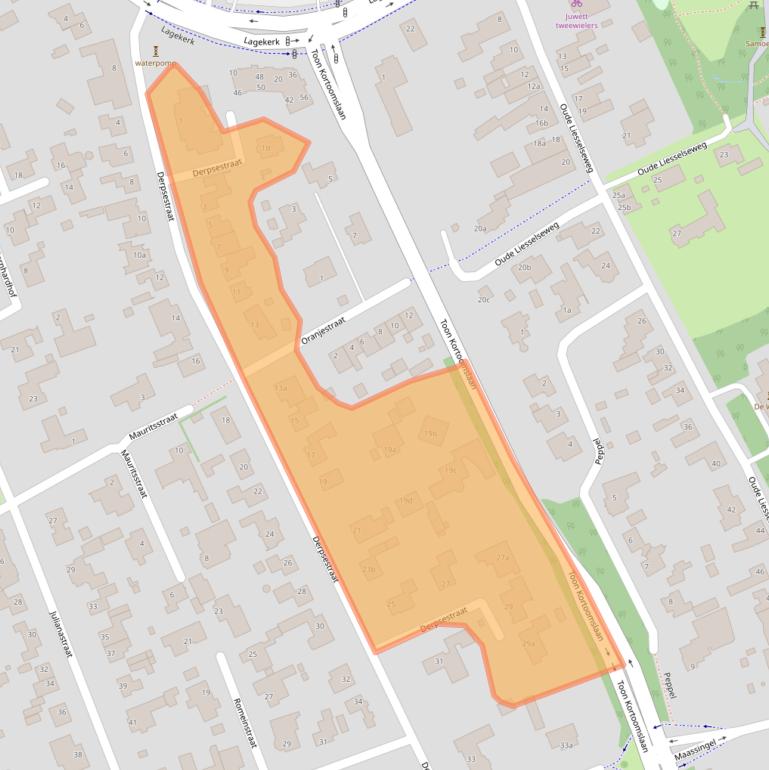 Kaart van postcodegebied 5751KA.