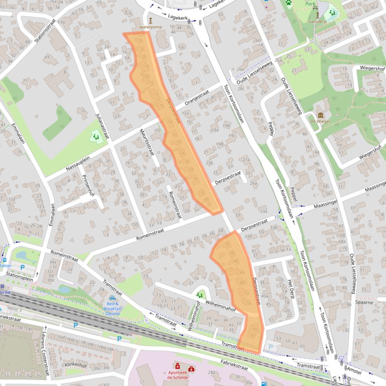 Kaart van postcodegebied 5751KC.